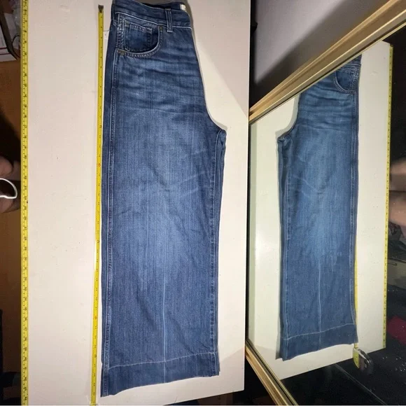 Madewell Superwide-Leg Blue Jeans Softdrape Denim Edition Size 29 NWT